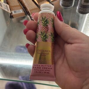 Bath & Body Works Pink Pineapple Sunrise Hand Cream - Pink and Gold